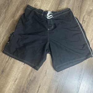 Simplicity Black Athletic Shorts Lightweight Elastic Waist